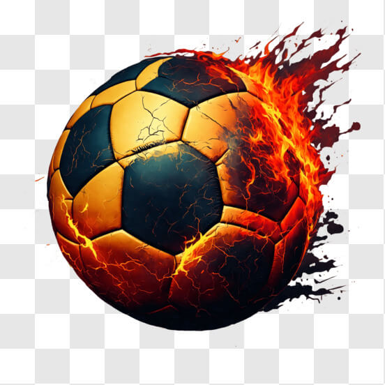 Download Flaming Soccer Ball - Advertisement or Promotion PNG Online -  Creative Fabrica